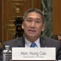 Acting Navy Secretary Hung Cao testifies before the Senate, May 21. (Photo: DVIDSHub) Acting Navy Secretary Hung Cao testifies before the Senate, May 21. (Photo: DVIDSHub)