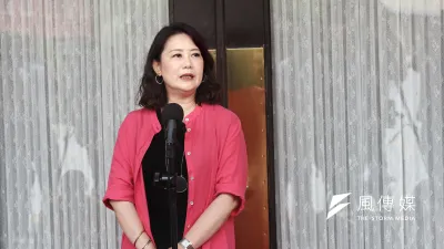 民進黨團幹事長吳思瑤稍早心情沈重表示,認識彭振聲多年,自己在擔任台北市議員時,彼此合作很多。(柯承惠攝)