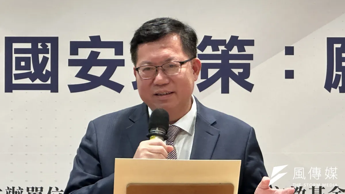 海基會候任董事長鄭文燦520後首度亮相,強調兩岸交流需要回到制度性軌道。(張鈞凱攝)