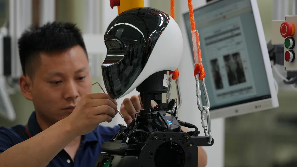 2026年5月29日,北京市郊的領益智造(LY iTech)「具身人工智慧」超級工廠。(美聯社)