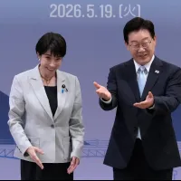 2026年5月19日,日本首相高市早苗與韓國總統李在明舉行日韓領袖峰會。(美聯社) 2026年5月19日,日本首相高市早苗與韓國總統李在明舉行日韓領袖峰會。(美聯社)