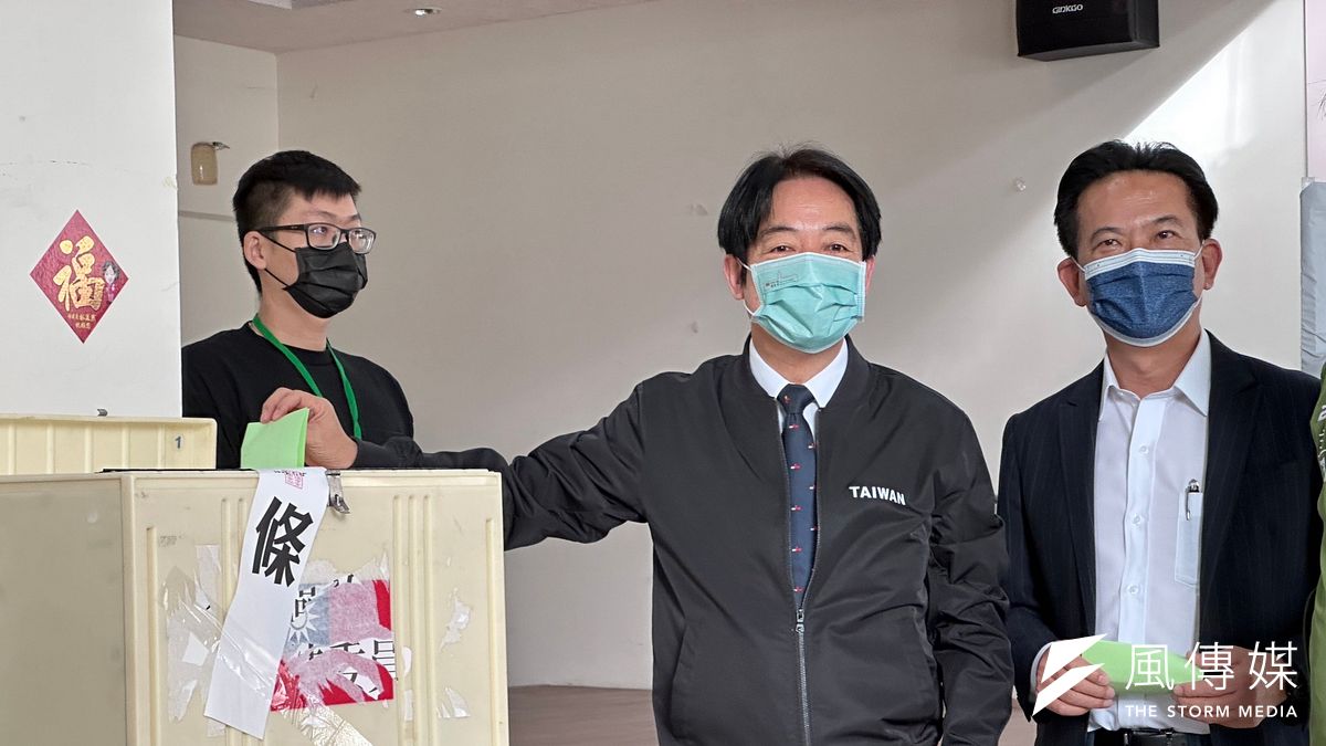 民進黨15日舉行黨主席補選投票,副總統賴清德同額競選角逐。(蔡宜彣攝) 民進黨15日舉行黨主席補選投票,副總統賴清德同額競選角逐。(蔡宜彣攝)