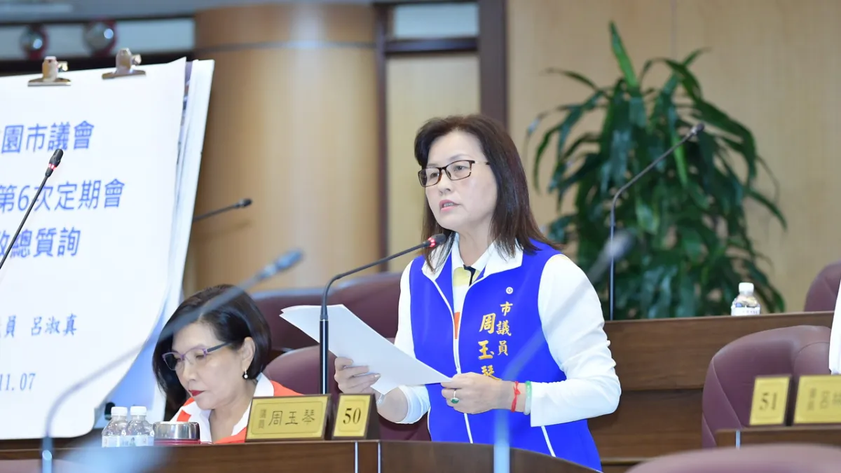 國外透過斑馬線視覺立體化減少交通事故,桃園市議員周玉琴建議市府評估增設3D斑馬線。(圖/桃園市議會提供)