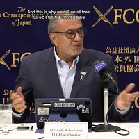 パレスチナ常駐代表部のワリード・シアム大使が東京で会見し、ガザの惨状を訴え、日本にパレスチナ国家承認を呼びかけた。(写真/FCCJ提供) パレスチナ常駐代表部のワリード・シアム大使が東京で会見し、ガザの惨状を訴え、日本にパレスチナ国家承認を呼びかけた。(写真/FCCJ提供)