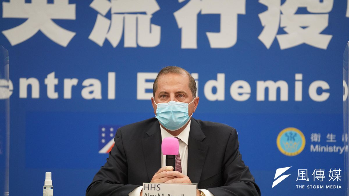 20200810-美國衛生部長艾薩10日接受媒體聯訪。(盧逸峰攝) 20200810-美國衛生部長艾薩10日接受媒體聯訪。(盧逸峰攝)