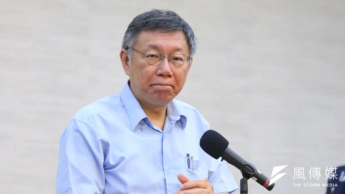 台北市長柯文哲1日宣布將籌組政黨,被問及兩岸論述時,僅表示「大概以前講的,就照那樣。」(顏麟宇攝)