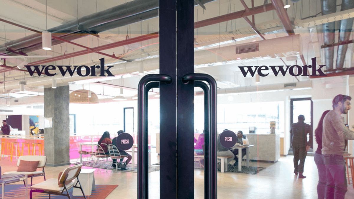 昔日新創神話WeWork驚傳破產。(圖/翻攝自X/WeWork) 昔日新創神話WeWork驚傳破產。(圖/翻攝自X/WeWork)