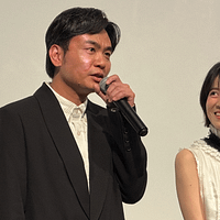 『零日攻撃(ゼロ・デイ)』東京上映会で、楊大正(左)が所属バンド「滅火器(Fire EX.)」の9月再来日公演を告知。(写真/黄信維撮影) 『零日攻撃(ゼロ・デイ)』東京上映会で、楊大正(左)が所属バンド「滅火器(Fire EX.)」の9月再来日公演を告知。(写真/黄信維撮影)