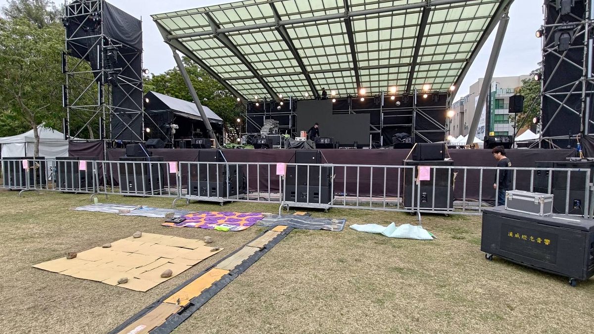 主辦單位今日祭出清場公告,明日早上將執行卡位清場任務。(圖/台南市府提供) 主辦單位今日祭出清場公告,明日早上將執行卡位清場任務。(圖/台南市府提供)