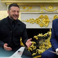 2025年8月18日、アメリカのトランプ大統領がホワイトハウスでウクライナ大統領ゼレンスキー氏と会見する。(写真/AP通信提供) 2025年8月18日、アメリカのトランプ大統領がホワイトハウスでウクライナ大統領ゼレンスキー氏と会見する。(写真/AP通信提供)