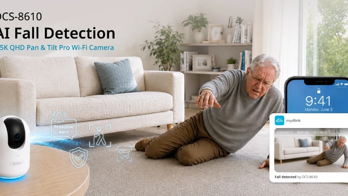 D-Link Brings Advanced AI Fall Detection and Privacy Protection to Home Elderly Care with the New DCS-8610 Wi-Fi Camera