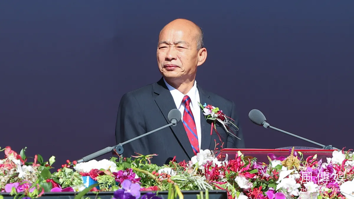 立法院長韓國瑜10日出席中華民國114年國慶大會。(顏麟宇攝)