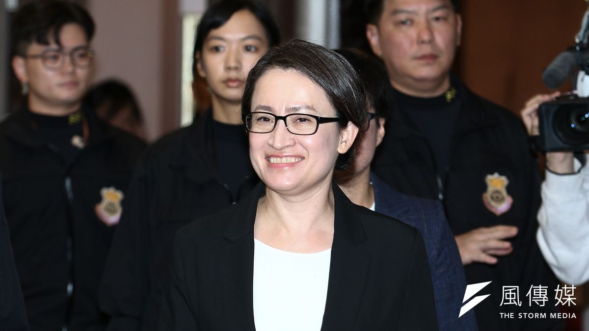 2023年11月23日,民進黨副總統候選人蕭美琴舉行國際媒體茶敘。(蔡親傑攝) 2023年11月23日,民進黨副總統候選人蕭美琴舉行國際媒體茶敘。(蔡親傑攝)