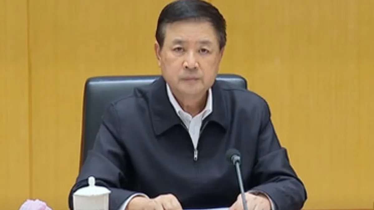 中國公安部長王小洪。(截圖自中國央視影片)