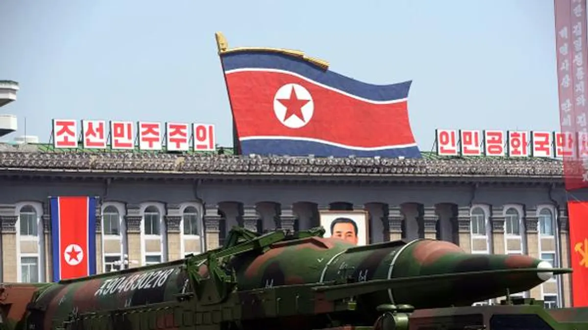 南韓軍方證實,北韓2日凌晨發射2枚短程洲際飛彈。(美聯社) 南韓軍方證實,北韓2日凌晨發射2枚短程洲際飛彈。(美聯社)