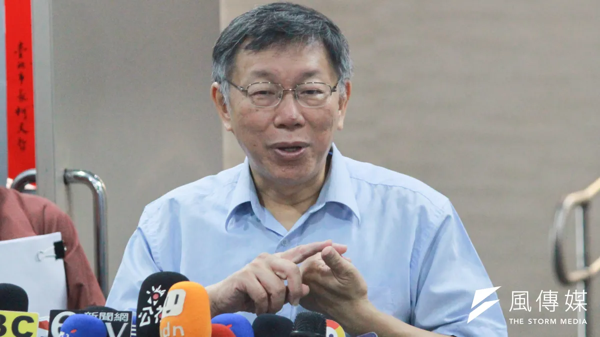 針對一席「吸安說」引發爭議,台北市長柯文哲15日表示,媒體自律要做到甚麼程度,應該可以拿出來討論。(方炳超攝)