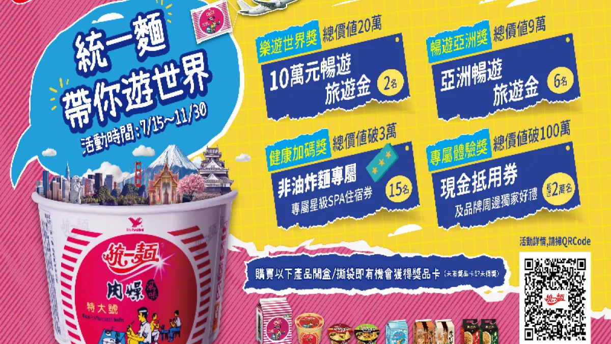 有別於以往的發票登錄抽獎,統一麵直接將獎品卡投入到產品中,讓你一開碗一撕袋就知道有沒有中獎!(圖片提供:統一企業)