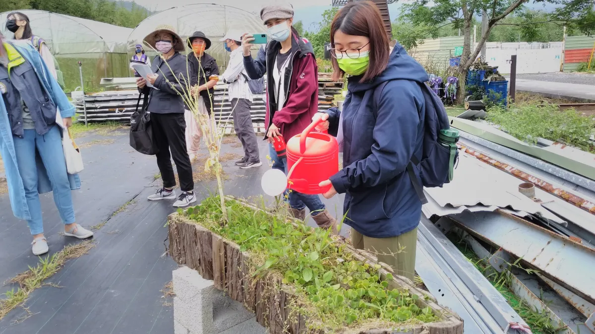 宜蘭縣政府辦理農村生態小旅行規劃及體驗活動,16日前往結頭份社區進行參訪。(圖/宜蘭縣政府農業處提供)
