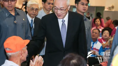 副總統吳敦義14日出席「2015全球客家發展會議」,意有所指的談團結問題。(陳明仁攝)