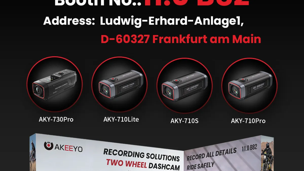 AKEEYO Brings Its Two-Wheel Dash Cam Lineup to Eurobike 2026