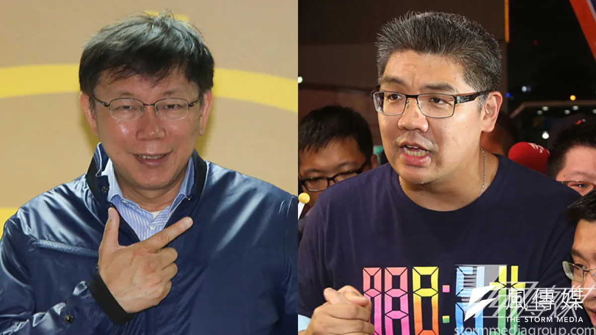 台北市長開票近一個小時,柯文哲領先連勝文。(余志偉攝/鄭力緯合成)