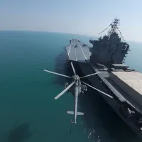 イラン革命防衛隊初の「ドローン空母」の空撮映像。(写真/AP通信提供) イラン革命防衛隊初の「ドローン空母」の空撮映像。(写真/AP通信提供)
