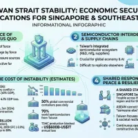 Taiwan's Representative to Singapore Chen-yuan Tung published an infographic outlining the economic catastrophe a Taiwan Strait conflict would inflict on Southeast Asia. (Source: Tung Chen-yuan / Facebook) Taiwan's Representative to Singapore Chen-yuan Tung published an infographic outlining the economic catastrophe a Taiwan Strait conflict would inflict on Southeast Asia. (Source: Tung Chen-yuan / Facebook)