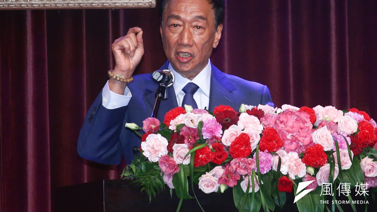 鴻海董事長郭台銘認為,中華民國是中美貿易大戰重要關係人,中美貿易大戰對台灣是挑戰,也是最重要的機會。(蔡親傑攝) 鴻海董事長郭台銘認為,中華民國是中美貿易大戰重要關係人,中美貿易大戰對台灣是挑戰,也是最重要的機會。(蔡親傑攝)