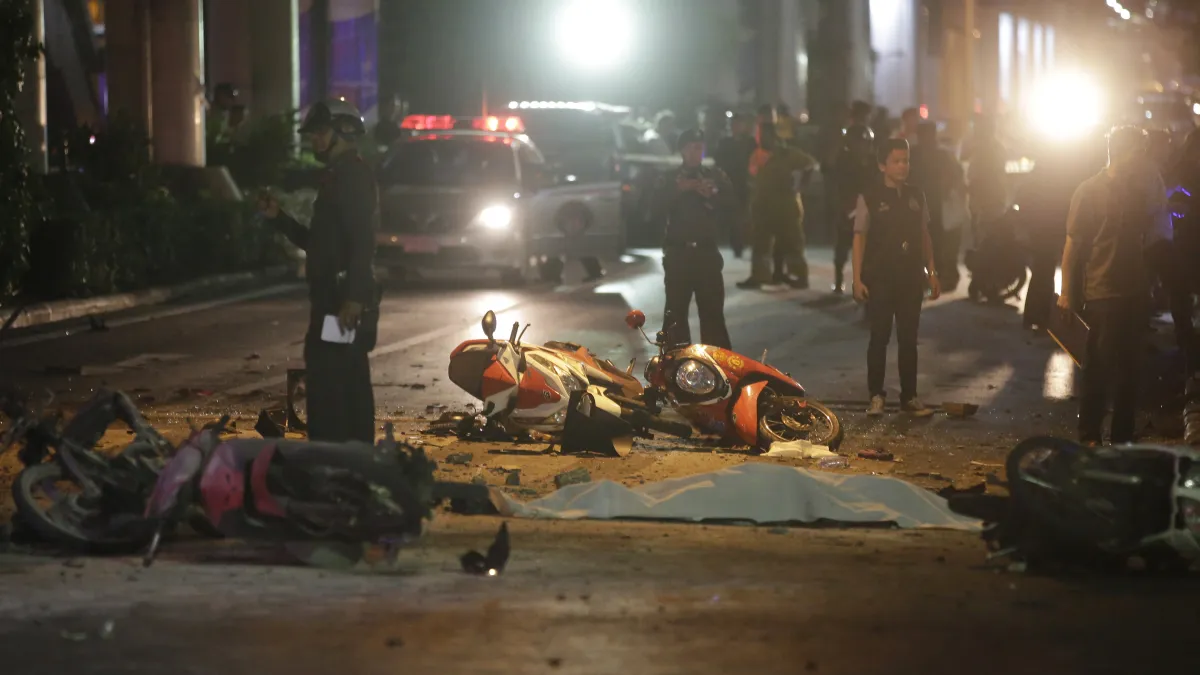 泰國曼谷發生爆炸案,外交部證實,目前已知有3名國人受傷送醫。(美聯社)