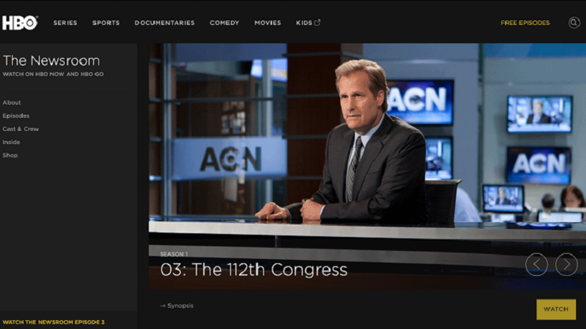 美國電視劇「新聞急先鋒」。 美國電視劇「新聞急先鋒」。