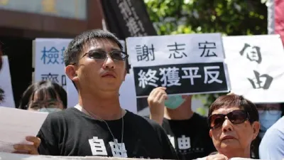 被控涉及台南市歸仁區雙屍命案遭羈押逾18年的死囚謝志宏(見圖),在被改判無罪定讞後聲請刑事補償。(資料照,取自冤獄平反協會臉書)