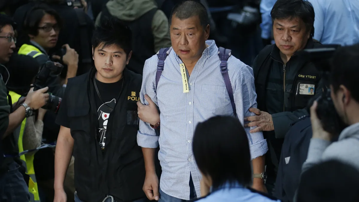 壹傳媒創辦人黎智英(見圖)10日遭到香港警方逮捕。(資料照,美聯社)