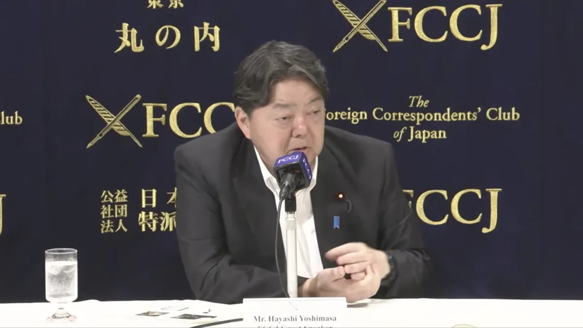 林芳正総務相は、熊本地震での迅速な自治体間支援の成果を報告するとともに、防災庁創設に向けた取り組みや、AIを活用した高度な災害対策への意欲を示した。(FCCJ)