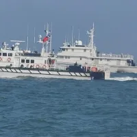 Taiwan Coast Guard patrol boats shadow Chinese Coast Guard vessels near Kinmen's restricted waters on July 21. All four Chinese ships withdrew by around 5 p.m. in what authorities described as the third such incident this month. (Photo: CGA Kinmen-Matsu-P Taiwan Coast Guard patrol boats shadow Chinese Coast Guard vessels near Kinmen's restricted waters on July 21. All four Chinese ships withdrew by around 5 p.m. in what authorities described as the third such incident this month. (Photo: CGA Kinmen-Matsu-P