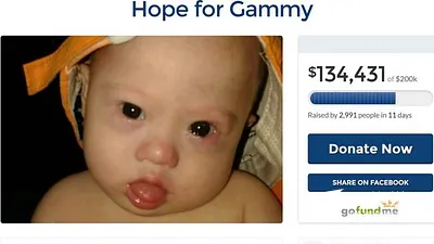 被澳洲父母遺棄給代理孕母的新生兒甘米(取自網路)