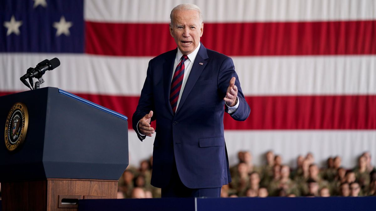 2023年9月11日,美國總統拜登在阿拉斯加的美軍基地發表談話,紀念九一一事件22週年。 (美聯社) 2023年9月11日,美國總統拜登在阿拉斯加的美軍基地發表談話,紀念九一一事件22週年。 (美聯社)