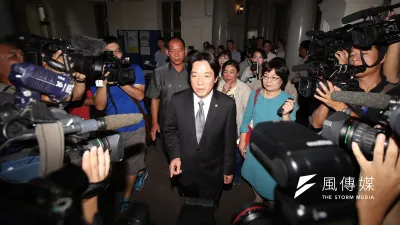 台南市長賴清德8日上午至監察院報告。賴清德表示,市府和議會爭議是政治問題而非法律問題。(林韶安攝)