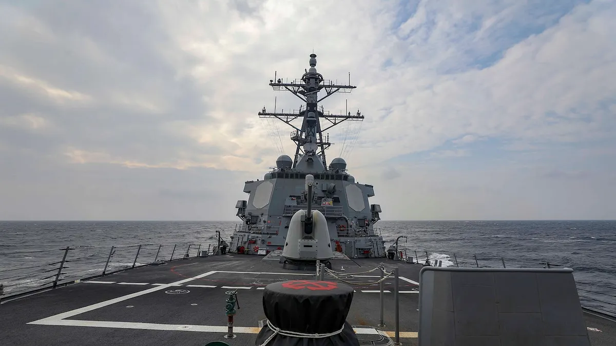 美軍驅逐艦穿越台海。(取自美國海軍第七艦隊官網 )