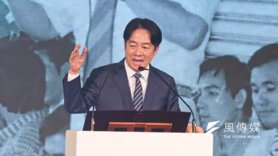 賴清德總統出席民進黨第21屆第二次全國黨代表大會發表談話。(劉偉宏攝)
