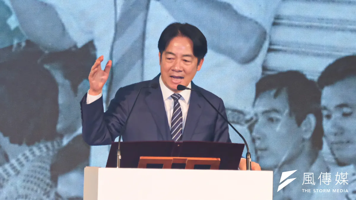 賴清德總統出席民進黨第21屆第二次全國黨代表大會發表談話。(劉偉宏攝)