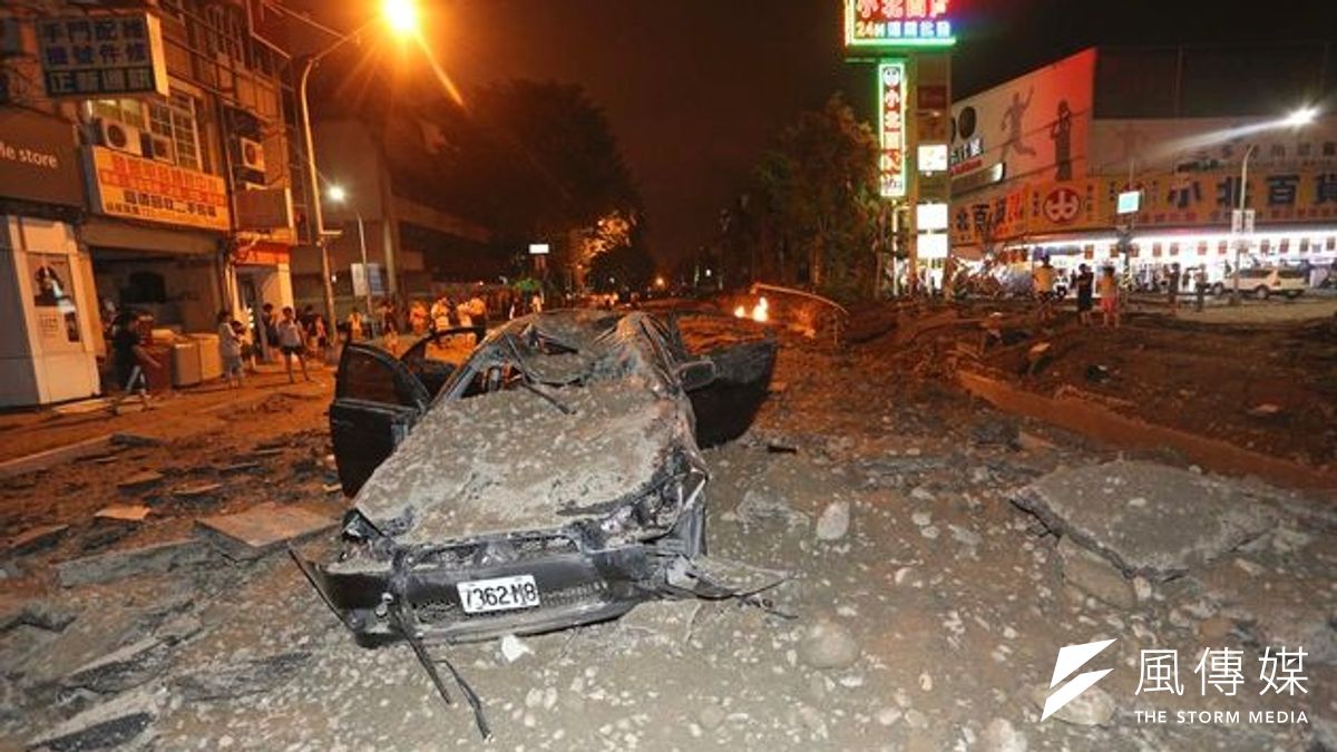 高雄市政府指這次石化氣爆長6公里,目前已造成23人死亡。(美聯社) 高雄市政府指這次石化氣爆長6公里,目前已造成23人死亡。(美聯社)
