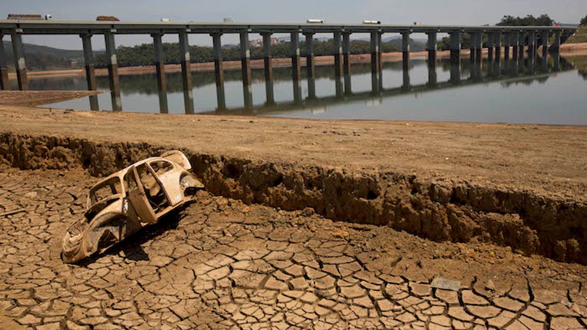 聖保羅的乾旱景象。(美聯社) 聖保羅的乾旱景象。(美聯社)