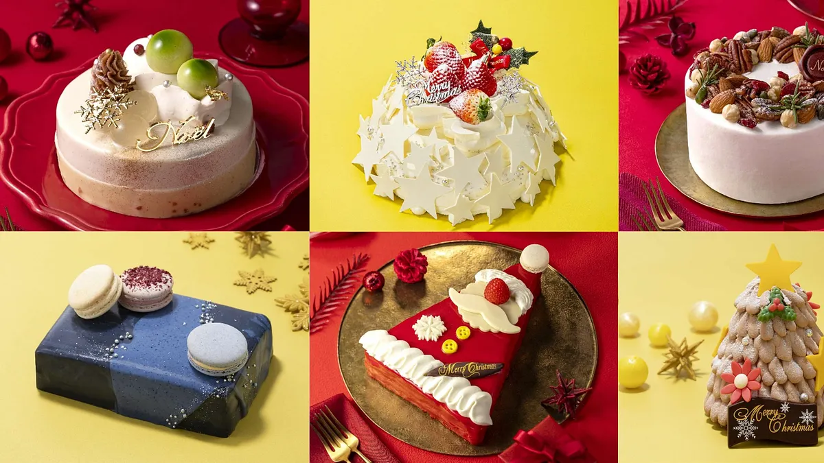 エキュートは11月25日から、和の味わいや星をモチーフにした限定ケーキなど約185種類を取り揃えるクリスマスフェア「CLAP YOUR CHRISTMAS」を開催する。(写真/JR東日本クロスステーション デベロップメントカンパニーPR事務局提供) エキュートは11月25日から、和の味わいや星をモチーフにした限定ケーキなど約185種類を取り揃えるクリスマスフェア「CLAP YOUR CHRISTMAS」を開催する。(写真/JR東日本クロスステーション デベロップメントカンパニーPR事務局提供)