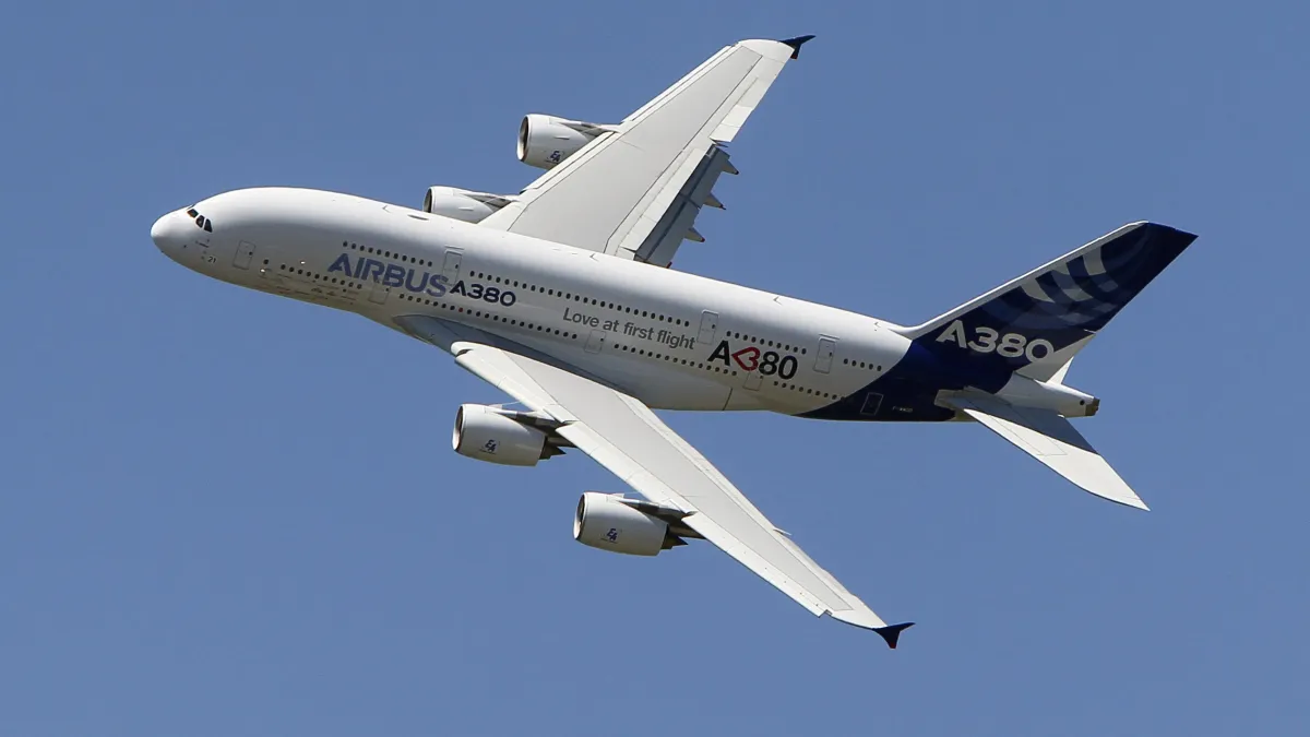 空中巴士(Airbus)A380巨無霸客機(AP)
