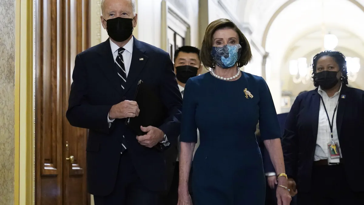 美國總統拜登與聯邦眾議院議長裴洛西(資料照,AP)