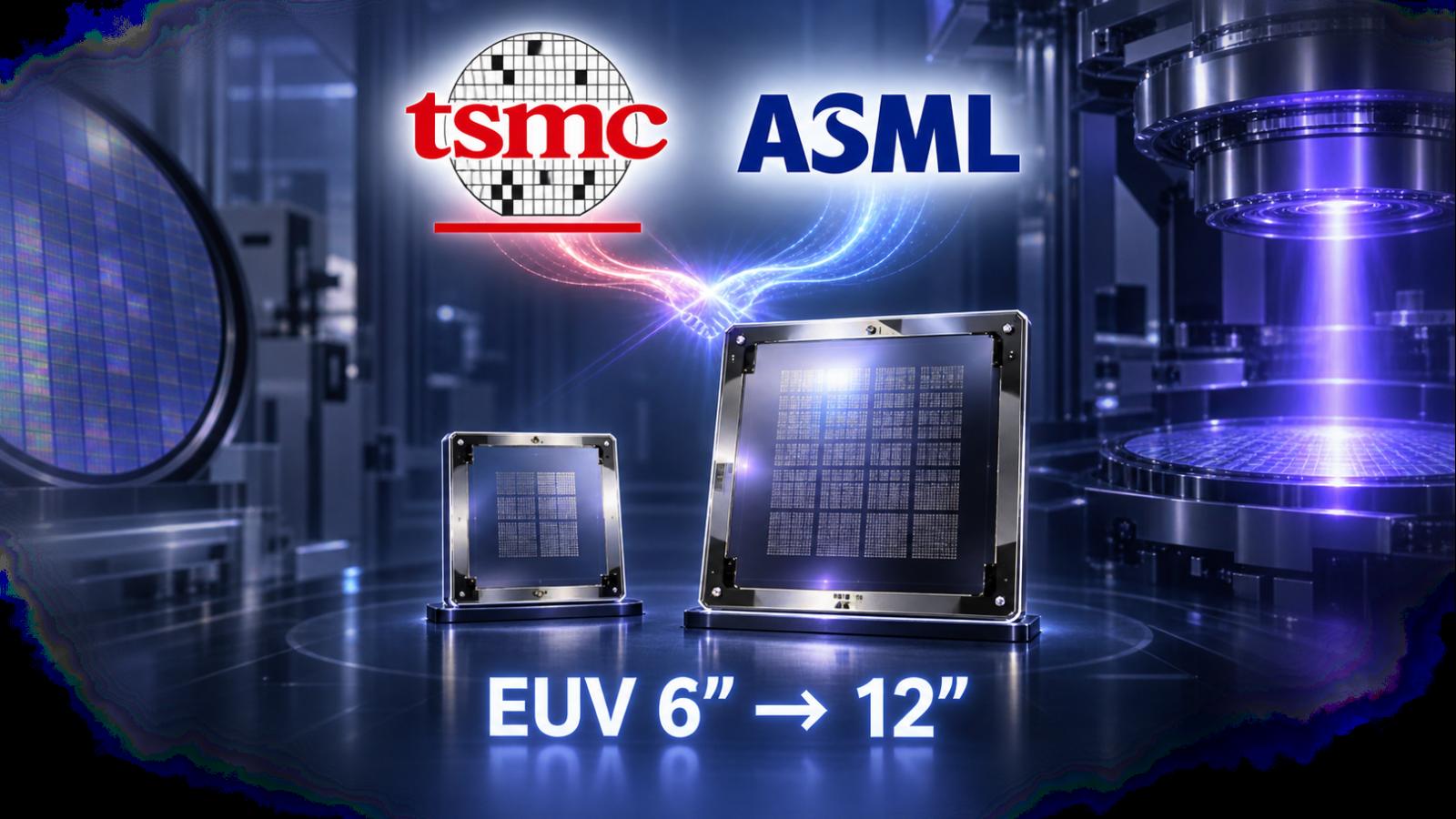 因應AI晶片複雜化!台積電、ASML攜手推High NA EUV光罩從6吋放大至12吋,2031年建試產線、2033年微影系統就緒