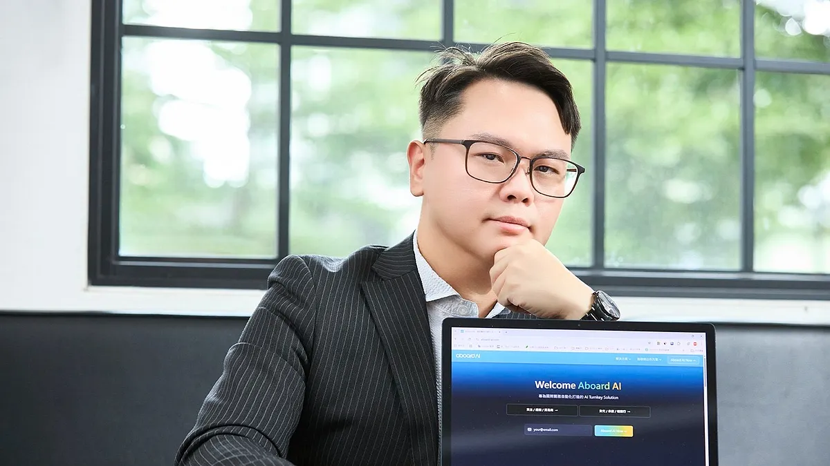 創辦人楊皓博打造Aboard AI解決傳統報關系統的痛點。(Aboard AI提供) 創辦人楊皓博打造Aboard AI解決傳統報關系統的痛點。(Aboard AI提供)