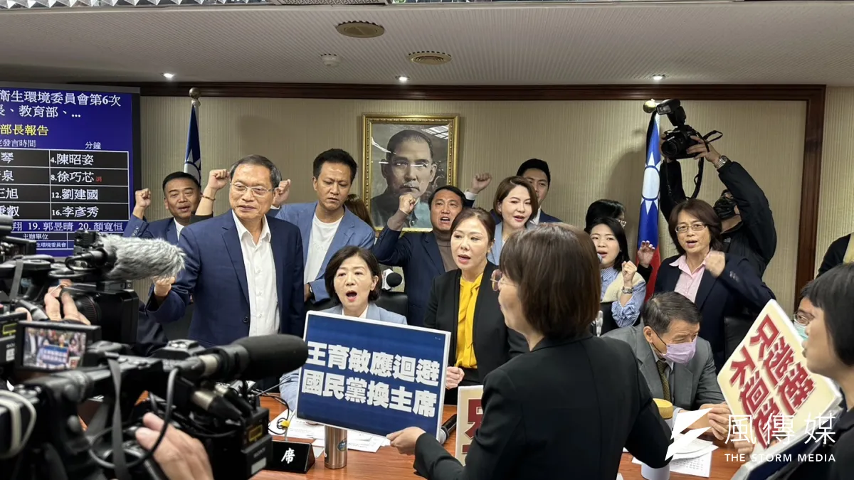 為虐童案,民進黨立委要求撤換曾任兒福盟董事的衛環委員會召委王育敏。(羅立邦攝)