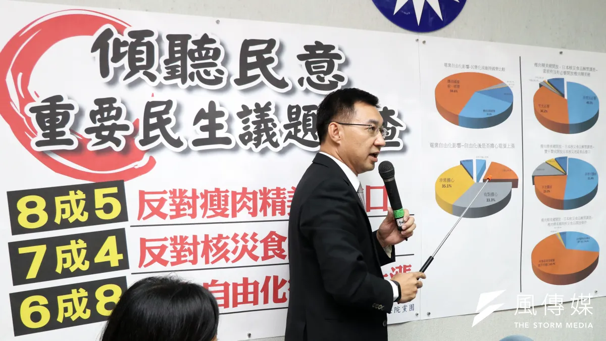 國民黨團「傾聽民意 重要民生議題調查」記者會,並公布最新民調。(蘇仲泓攝)