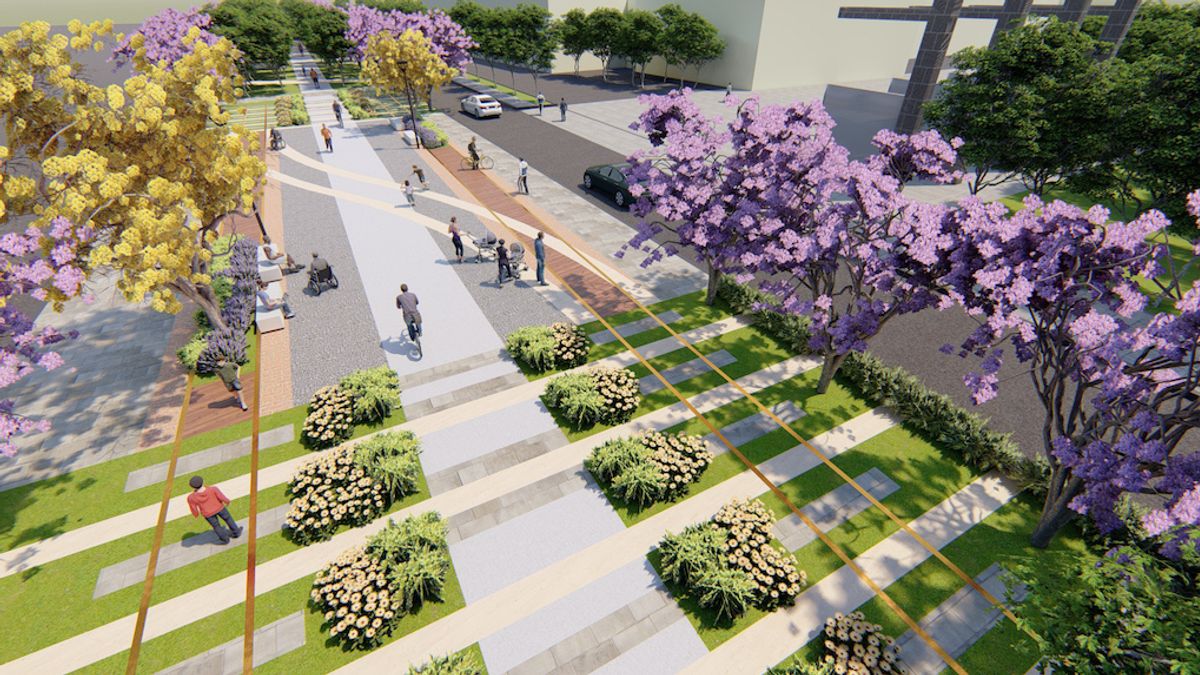 高雄計畫園道工程模擬圖。(圖/工務局提供) 高雄計畫園道工程模擬圖。(圖/工務局提供)